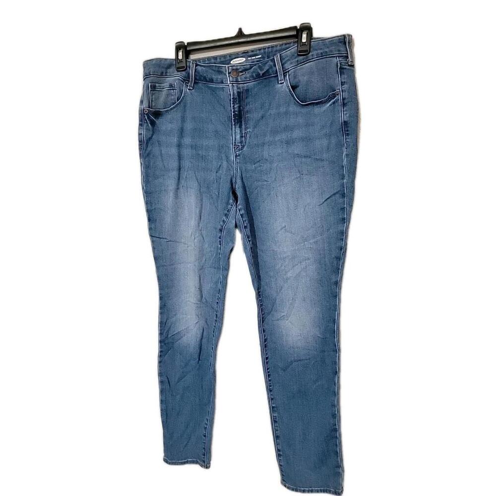 Old Navy Mid Rise Pop Icon Skinny Womens Jeans Size 16 Light Wash